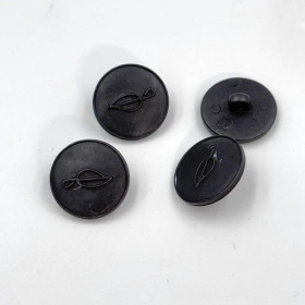 Black leaf button