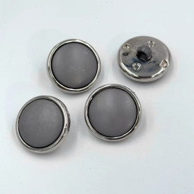 Harmaa-hopea kantanappi 