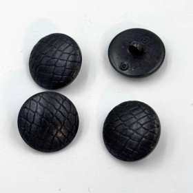 Snake skin imitation black button