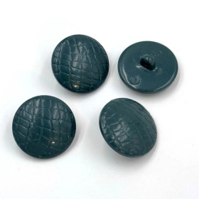 Suomukuvioitu tummanvihreä kantanappi 