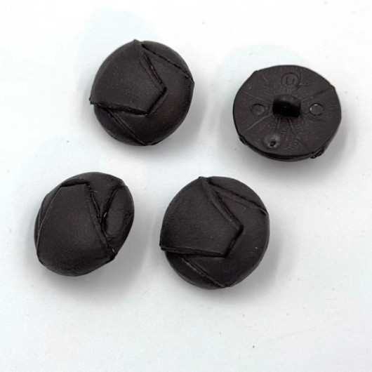 Leather imitation dark brown headbutton