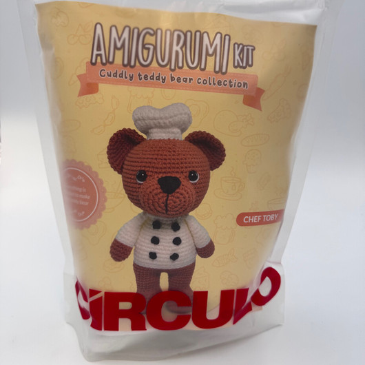 Amigurumi pakkaus Teddykarhu Kokki Toby