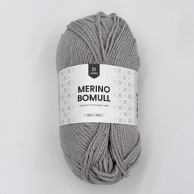Merino Bomull Harmaa