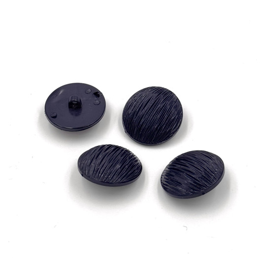 Dark blue figured heel button