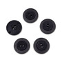 Black plastic button