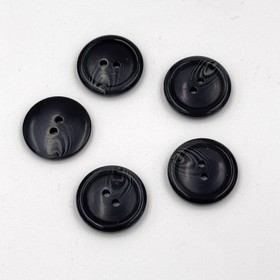 Marbled black button