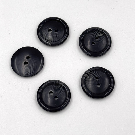 Marbled black button