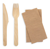 Puinen aterinsetti pinnoitettu, 250 kpl 