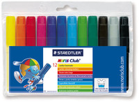 Staedtler Noris Club Jumbo 340 kuitukärkikynä 3mm värilajitelma, 1 kpl=12 kynää