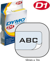 Tarrakasetti Dymo 45010 12mm kirkas/musta