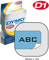 Dymo teippi 12mmx7m 45016 musta/sininen