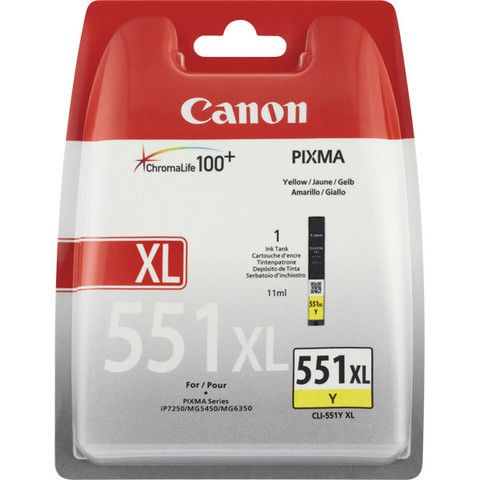 Canon CLI-551XL mustesuihkupatruuna keltainen