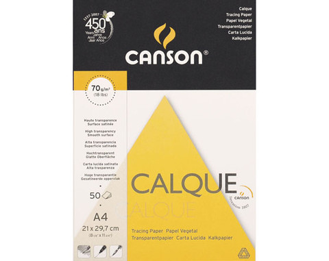 Kuultopaperilehtiö Canson A4/50 70G 757243