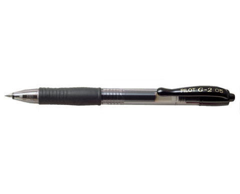 Geelikynä Pilot G-2 0,5 mm musta  12kpl