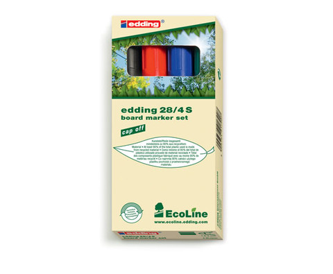 Valkotaulukynä Edding 29 Ecoline 1-5mm värilajitelma 4 kpl