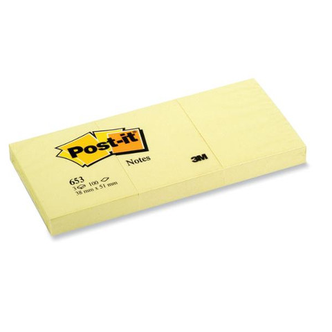 Post-it viestilaput 38 x 51mm, keltainen