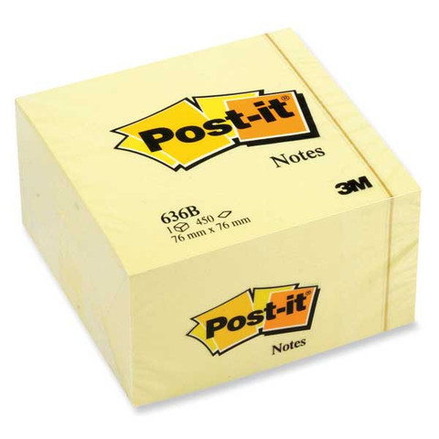 Post-it viestilappukuutio 76 x 76mm, keltainen