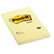 Post-it viestilaput 102 x 152mm, viivoilla, keltainen