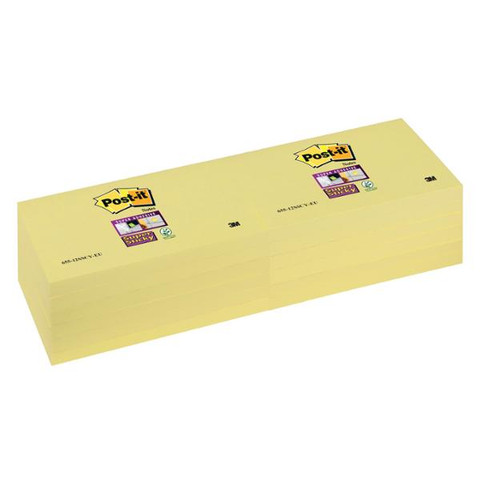 Post-it Super Sticky viestilappu 76x127mm, 1 kpl=12 nidettä