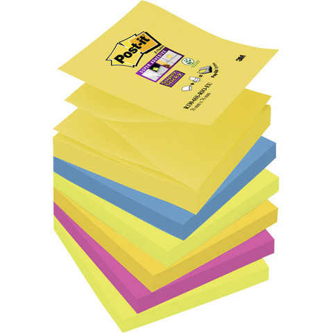 Post-it Super Sticky Z-notes viestilappu Rio 76x76mm, 1 kpl=6 nidettä