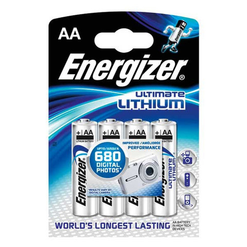 Energizer® Ultimate Lithium™ paristo AA LR6, 1 kpl=4 paristoa 
