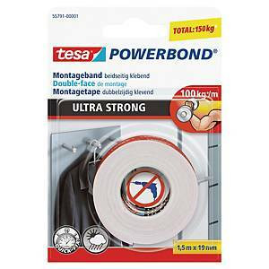 Erittäin luja kaksipuolinen teippi Powerbond 19mm x 1,5m