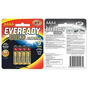 Eveready Gold AAA/LR03 alkaliparisto, 1 kpl=4 paristoa