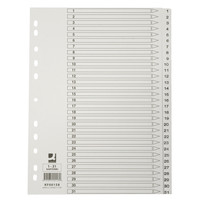 Hakemisto  1-31 A4 valkoinen kartonki