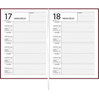 Ajasto 5 vuoden kalenteri päiväämätön viininpunainen 148 x 210mm