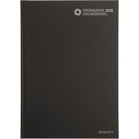 Päivämuistio 2026 pöytäkalenteri sidottu musta 210 x 297mm