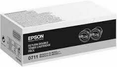 Epson Laserkasetti 0711, Musta 2x2500 sivua TUPLAPAKKAUS!