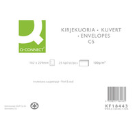 Tarrakuori Q-CONNECT C5 100G ruskea uusiopaperi /25kpl pkt