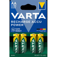 Akkuparisto ladattava Varta Recharge Accu AA/HR6 2600 mAh /4kpl