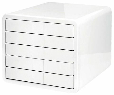 Lomakelaatikosto iBox 5-osainen kiiltävä valkoinen