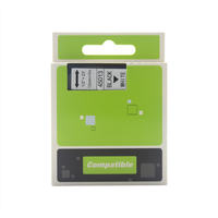 Dymo D-1 compatible musta-valkoinen teippi 45013