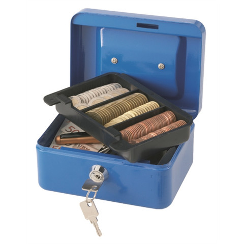 Kassalipas teräksinen 255 x 200 x 90 mm sininen