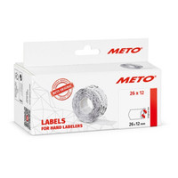 Etiketti METO 26 x 12 mm valkoinen pysyvä /6000kpl