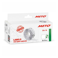 Hinnoitteluetiketti METO 26 x 16 mm valkoinen irrotettava /6000 kpl