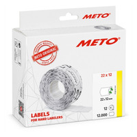 Etiketti METO 22 x 12 mm valkoinen irrotettava /12000kpl