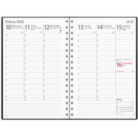 Kalenteri 2026 Exclusive musta muovikansi 