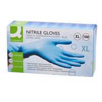Nitriilikäsine Q-CONNECT XL sininen/100kpl