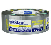 Ilmastointiteippi Blue Dolphin FM-190 48 mm x 50 m harmaa