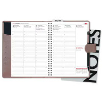 Viikkomuistio Premium 2026 viikkokalenteri roosa 148 × 210mm