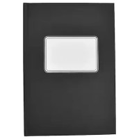 Konttorikirja 82422 B5/288 ruudutettu 7x7mm nidottu kovakantinen musta