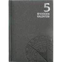 5 vuoden kalenteri päiväämätön harmaa 148 x 210mm