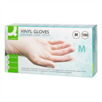 Vinyylikäsine Q-CONNECT koko  M / 100kpl laatikko