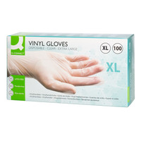 Vinyylikäsine Q-CONNECT koko XL /100 kpl laatikko