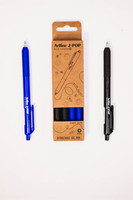 Artline J-POP geelikynät ECO-GREEN 0.7 , 2 sinistä ja 2 mustaa