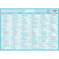 Suuri Seinäalmanakka 2025 seinäkalenteri 490 x 350mm