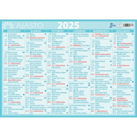 Suuri Seinäalmanakka 2025 seinäkalenteri 490 x 350mm